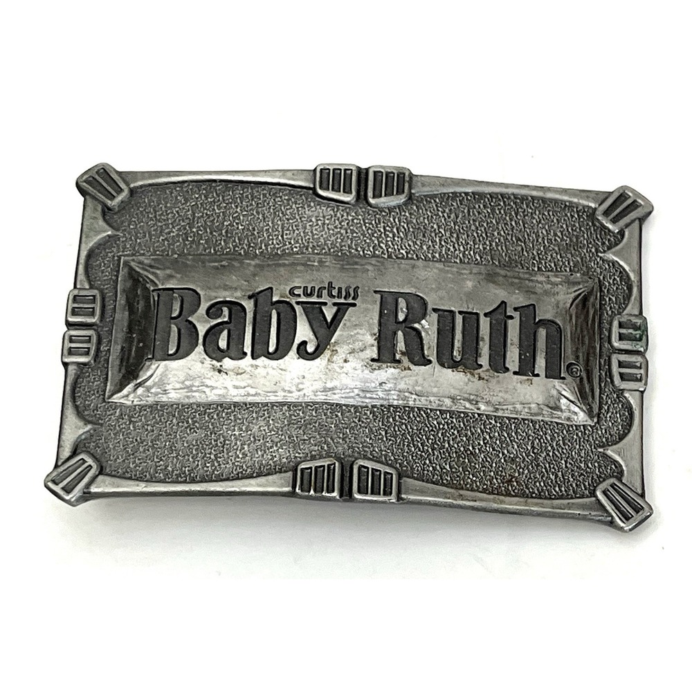 Vintage Curtiss Baby Ruth Candy Bar Belt Buckle By Lewis Buckles Chicago Metal